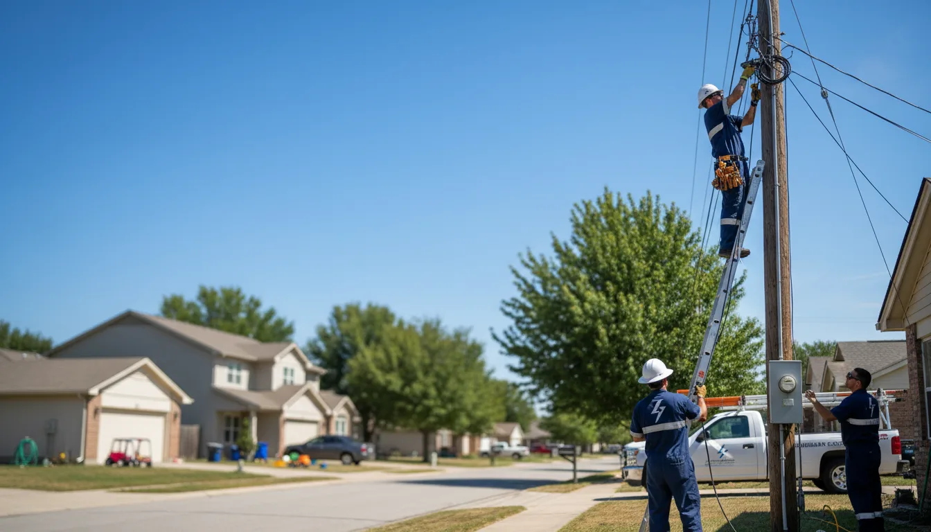 Residential electrician providing installation services in Vinson, OK